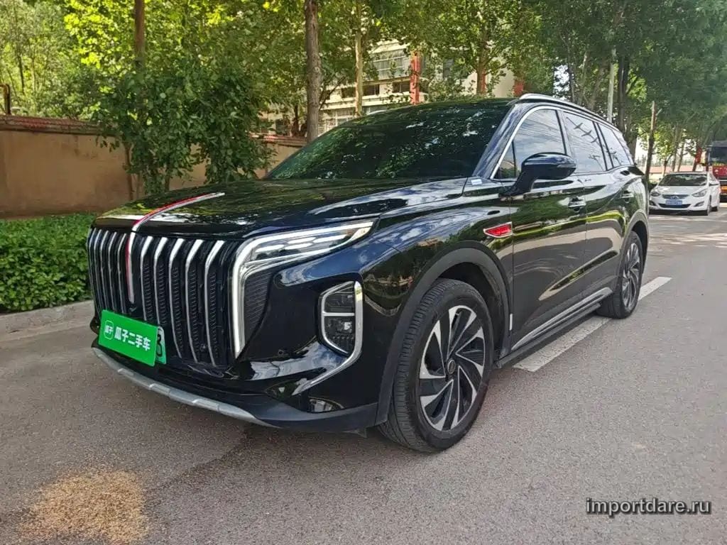 HONGQI HS7 PHEV 2025 — 11 600 км, чёрный, Китай — под ключ — фото 1