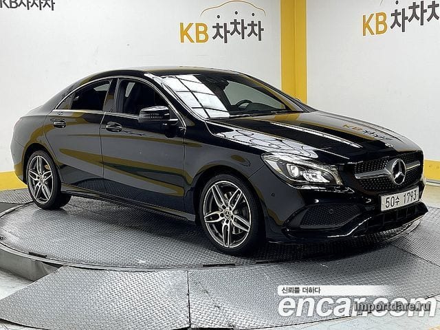 MERCEDES-BENZ CLA-CLASS C117 2018 — 73 524 км, чёрный, Корея — под ключ — фото 1