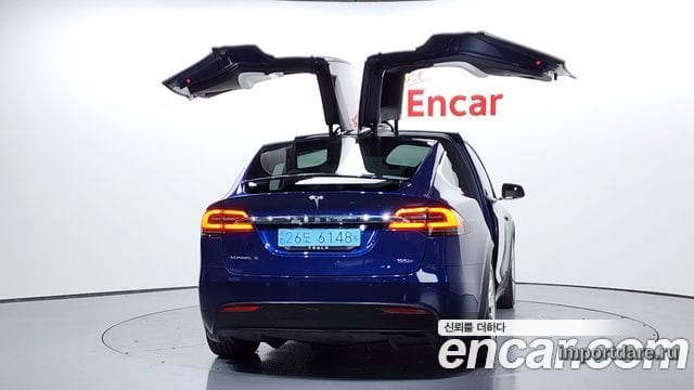 TESLA MODEL X 2019 — 148 666 км, синий, Корея — под ключ — фото 4