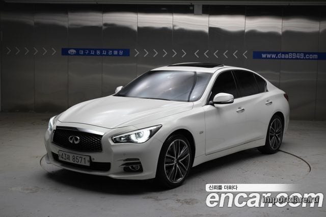 INFINITI Q50 2015 — 95 500 км, белый, Корея — под ключ — фото 1