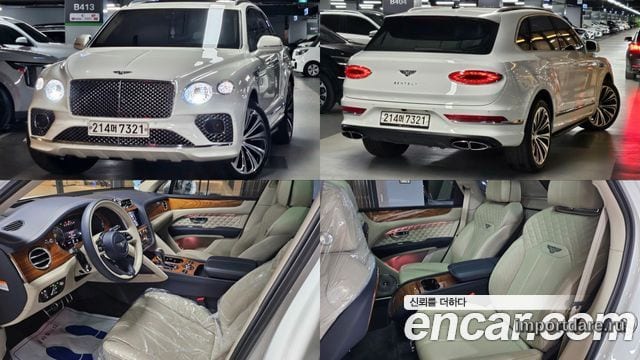 BENTLEY BENTAYGA 2021 — 45 773 км, белый, Корея — под ключ — фото 1