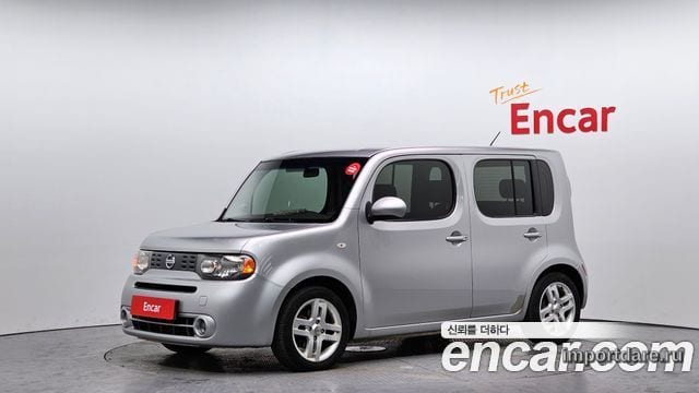 NISSAN CUBE 2011 — 333 105 км, серебристый, Корея — под ключ — фото 1