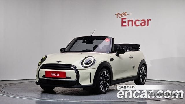 MINI COOPER CONVERTIBLE 2022 — 78 658 км, белый-перламутр, Корея — под ключ — фото 1