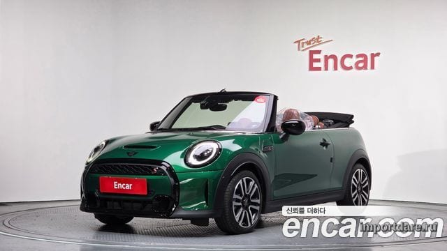 MINI COOPER S CONVERTIBLE 2024 — 11 855 км, тёмно-зелёный, Корея — под ключ — фото 1