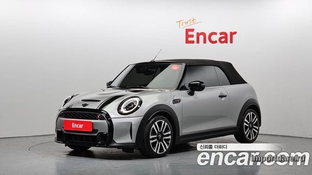 MINI COOPER S CONVERTIBLE 2024 — 61 990 км, серебристо-серый, Корея — под ключ — фото 1