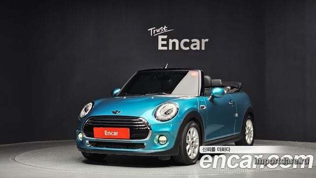 MINI COOPER CONVERTIBLE 2016 — 77 080 км, синий, Корея — под ключ — фото 1