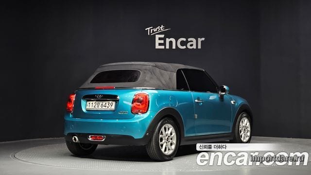 MINI COOPER CONVERTIBLE 2016 — 77 080 км, синий, Корея — под ключ — фото 2