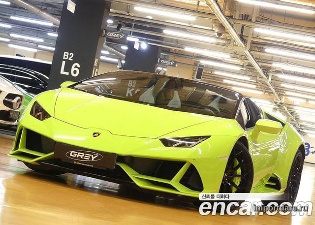 LAMBORGHINI HURACAN 2022 — 11 000 км, салатовый, Корея — под ключ — фото 4