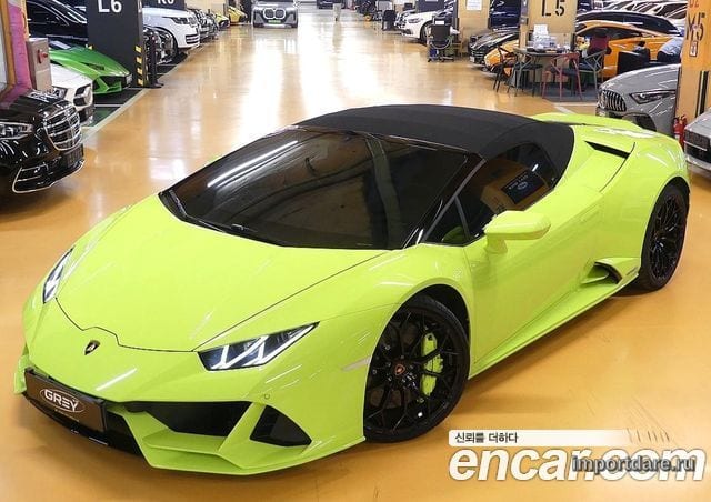 LAMBORGHINI HURACAN 2022 — 11 000 км, салатовый, Корея — под ключ — фото 5