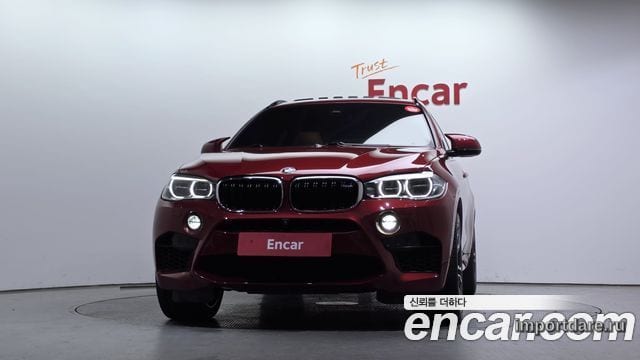 BMW X6M 2019 — 73 753 км, красный, Корея — под ключ — фото 3