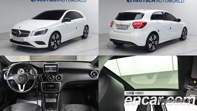 MERCEDES-BENZ A-CLASS W176 2015 — 115 500 км, белый, Корея — под ключ — фото 1
