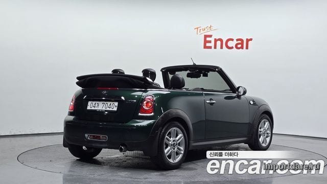 MINI COOPER CONVERTIBLE 2015 — 169 920 км, зелёный, Корея — под ключ — фото 2