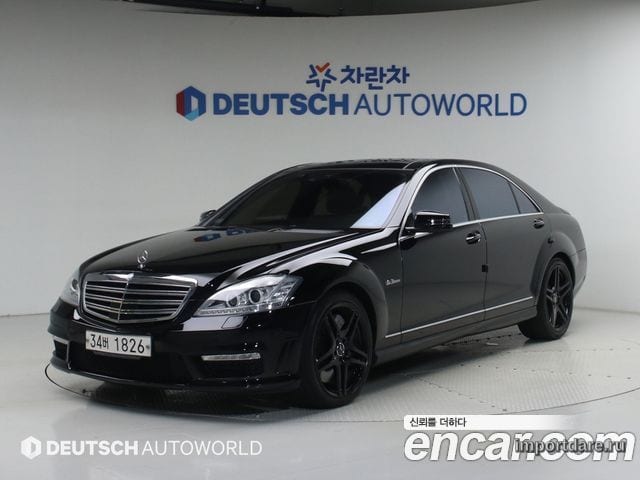 MERCEDES-BENZ S-CLASS W221 2008 — 75 000 км, чёрный, Корея — под ключ — фото 1