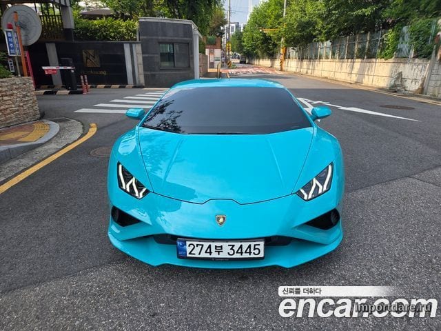LAMBORGHINI HURACAN 2021 — 9 600 км, синий, Корея — под ключ — фото 1