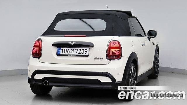 MINI COOPER CONVERTIBLE 2022 — 81 662 км, белый-перламутр, Корея — под ключ — фото 4