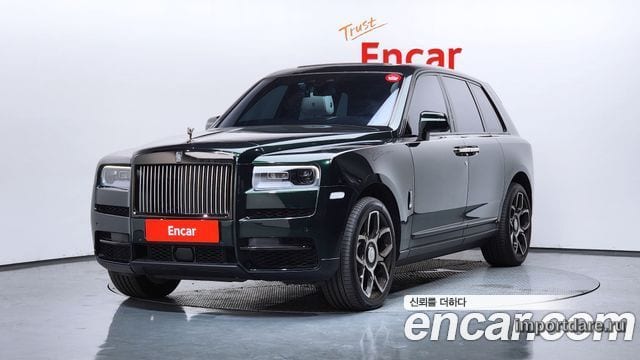 ROLLS-ROYCE CULLINAN 2021 — 51 739 км, тёмно-зелёный, Корея — под ключ — фото 1