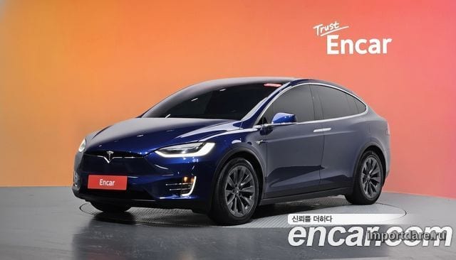 TESLA MODEL X 2019 — 143 225 км, синий, Корея — под ключ — фото 2