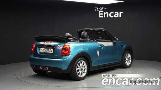 MINI COOPER CONVERTIBLE 2018 — 142 103 км, голубой, Корея — под ключ — фото 2