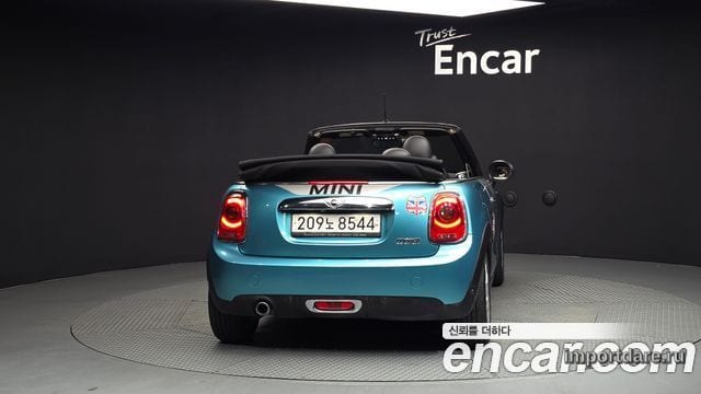 MINI COOPER CONVERTIBLE 2018 — 142 103 км, голубой, Корея — под ключ — фото 4