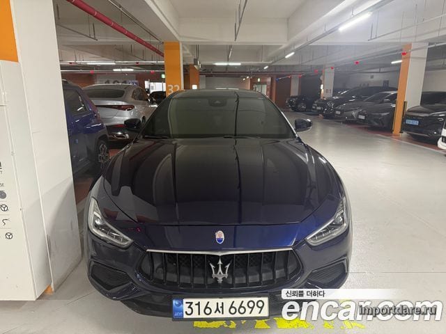 MASERATI GHIBLI 2018 — 112 300 км, синий, Корея — под ключ — фото 1
