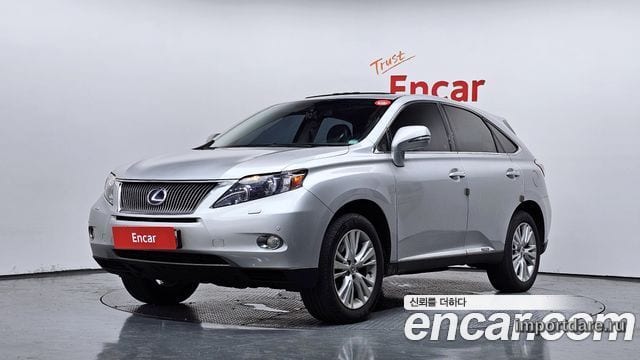 LEXUS RX450H 2010 — 145 008 км, серебристый, Корея — под ключ — фото 1