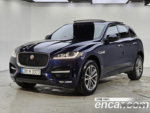 JAGUAR F-PACE 2017 — 148 234 км, синий, Корея — под ключ — фото 1