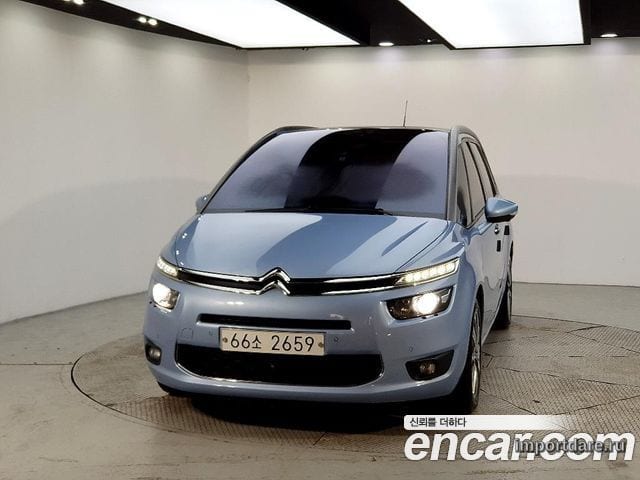 CITROEN GRAND C4 PICASSO 2015 — 92 138 км, голубой, Корея — под ключ — фото 2
