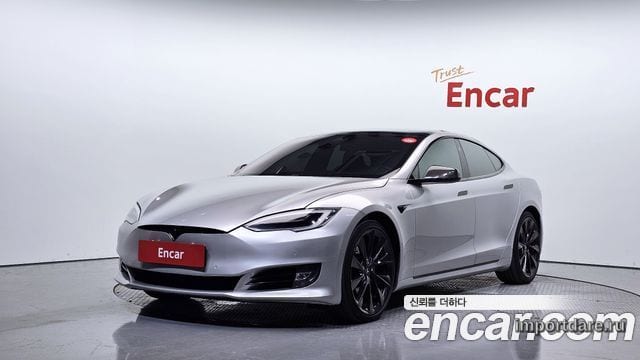 TESLA MODEL S 2019 — 149 313 км, серебристый, Корея — под ключ — фото 1