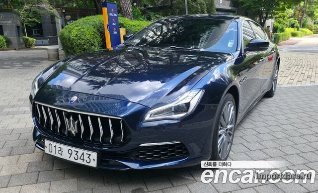 MASERATI QUATTROPORTE 2019 — 120 000 км, синий, Корея — под ключ — фото 1
