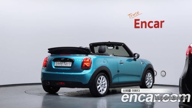 MINI COOPER CONVERTIBLE 2021 — 104 229 км, бирюзовый, Корея — под ключ — фото 2