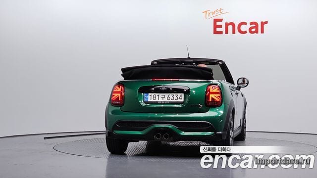 MINI COOPER S CONVERTIBLE 2022 — 65 685 км, тёмно-зелёный, Корея — под ключ — фото 4