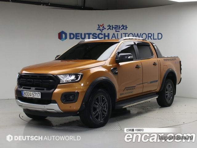 FORD RANGER 2022 — 27 991 км, оранжевый, Корея — под ключ — фото 1
