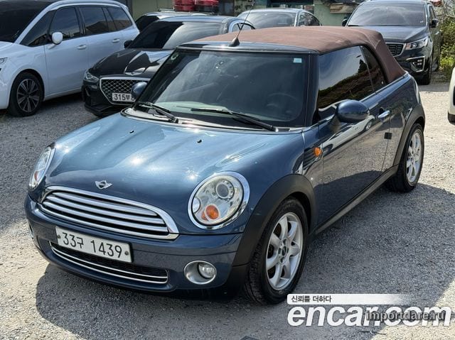 MINI COOPER CONVERTIBLE 2009 — 143 083 км, тёмно-зелёный, Корея — под ключ — фото 2
