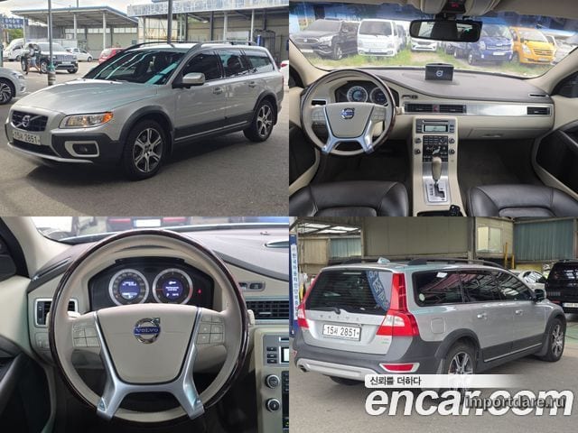 VOLVO XC70 2010 — 135 616 км, серебристо-серый, Корея — под ключ — фото 1
