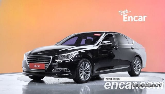 HYUNDAI GENESIS DH 2016 — 105 047 км, чёрный, Корея — под ключ — фото 2