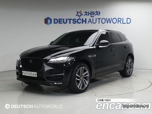JAGUAR F-PACE 2019 — 100 374 км, чёрный, Корея — под ключ — фото 1