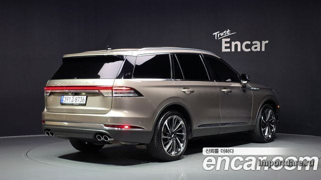 LINCOLN AVIATOR 2021 — 39 130 км, светло-золотистый, Корея — под ключ — фото 2