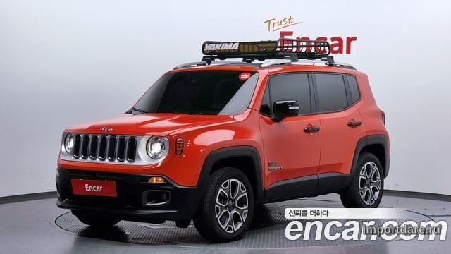 JEEP RENEGADE 2015 — 100 830 км, красный, Корея — под ключ — фото 1