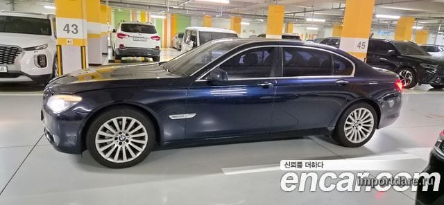 BMW 7 SERIES 2011 — 166 500 км, синий, Корея — под ключ — фото 2
