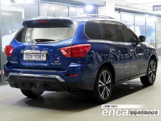 NISSAN PATHFINDER 2017 — 82 886 км, синий, Корея — под ключ — фото 4