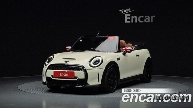 MINI COOPER S CONVERTIBLE 2022 — 63 059 км, белый-перламутр, Корея — под ключ — фото 1