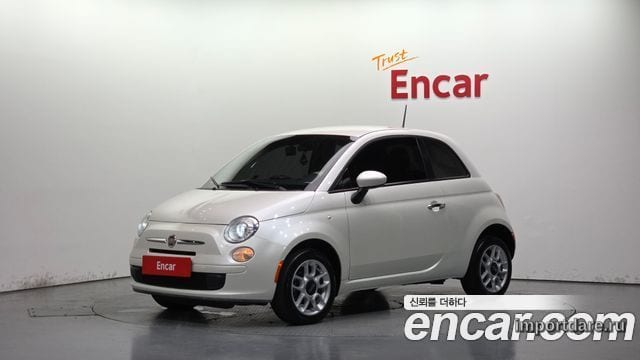 FIAT 500 2015 — 82 480 км, белый-перламутр, Корея — под ключ — фото 1