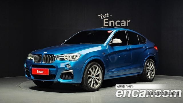 BMW X4 2016 — 104 586 км, голубой, Корея — под ключ — фото 1