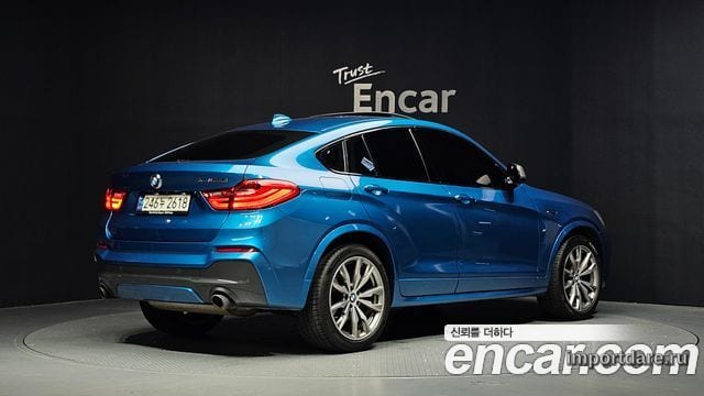 BMW X4 2016 — 104 586 км, голубой, Корея — под ключ — фото 2