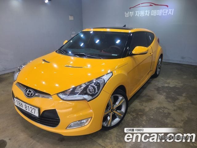 HYUNDAI VELOSTER 2013 — 128 000 км, жёлтый, Корея — под ключ — фото 2