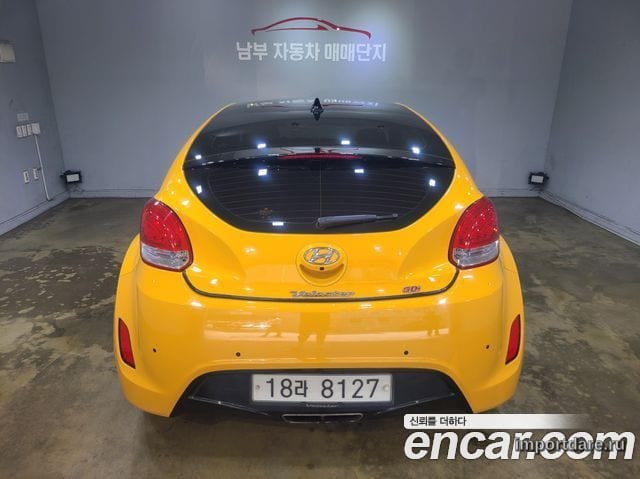 HYUNDAI VELOSTER 2013 — 128 000 км, жёлтый, Корея — под ключ — фото 4