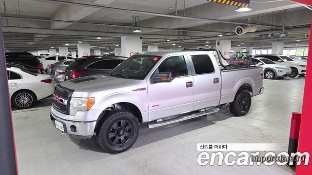FORD F150 2011 — 141 638 км, серебристый, Корея — под ключ — фото 1