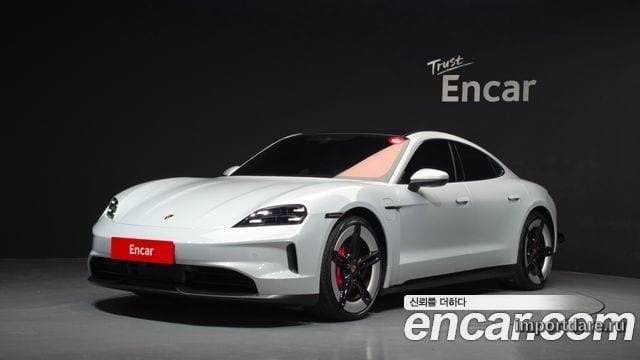 PORSCHE TAYCAN 2025 — 9 326 км, светло-серебристый, Корея — под ключ — фото 1