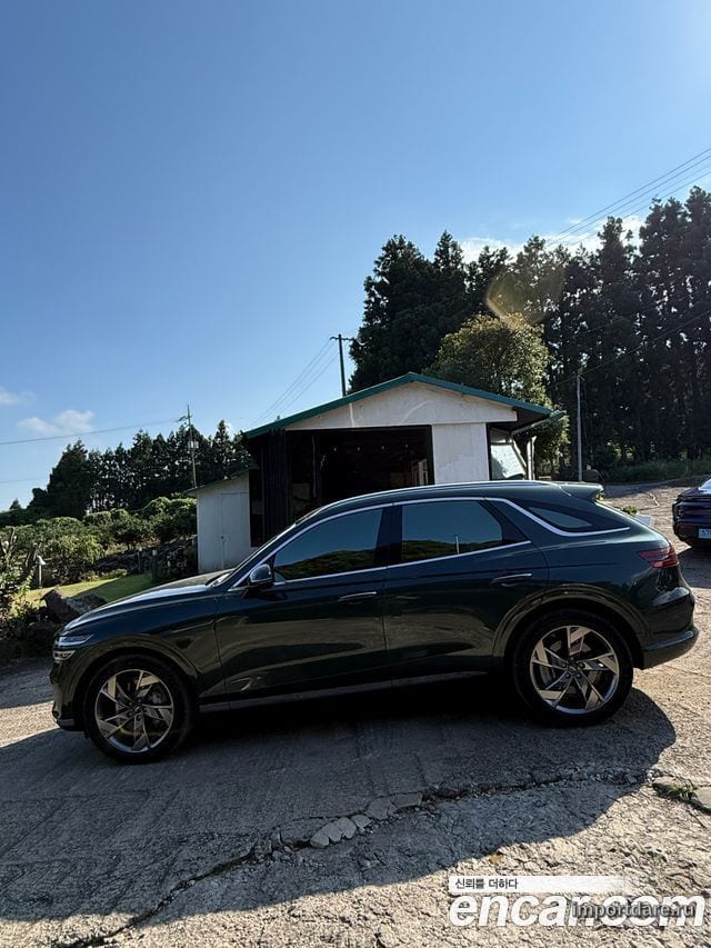 GENESIS ELECTRIFIED GV70 2022 — 40 200 км, тёмно-зелёный, Корея — под ключ — фото 1