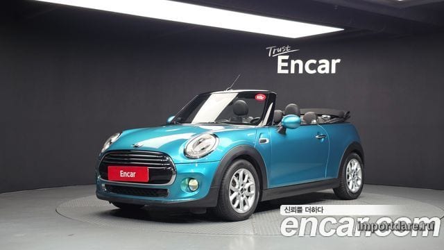 MINI COOPER CONVERTIBLE 2016 — 202 993 км, голубой, Корея — под ключ — фото 1